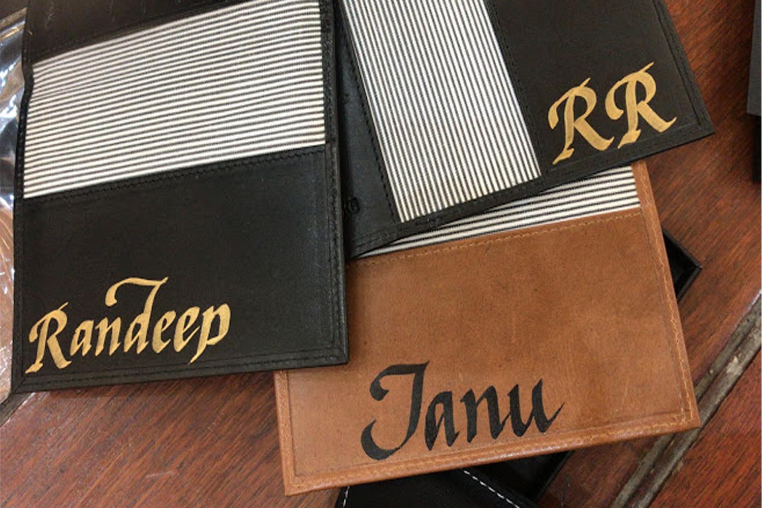 Callig on Leather goods