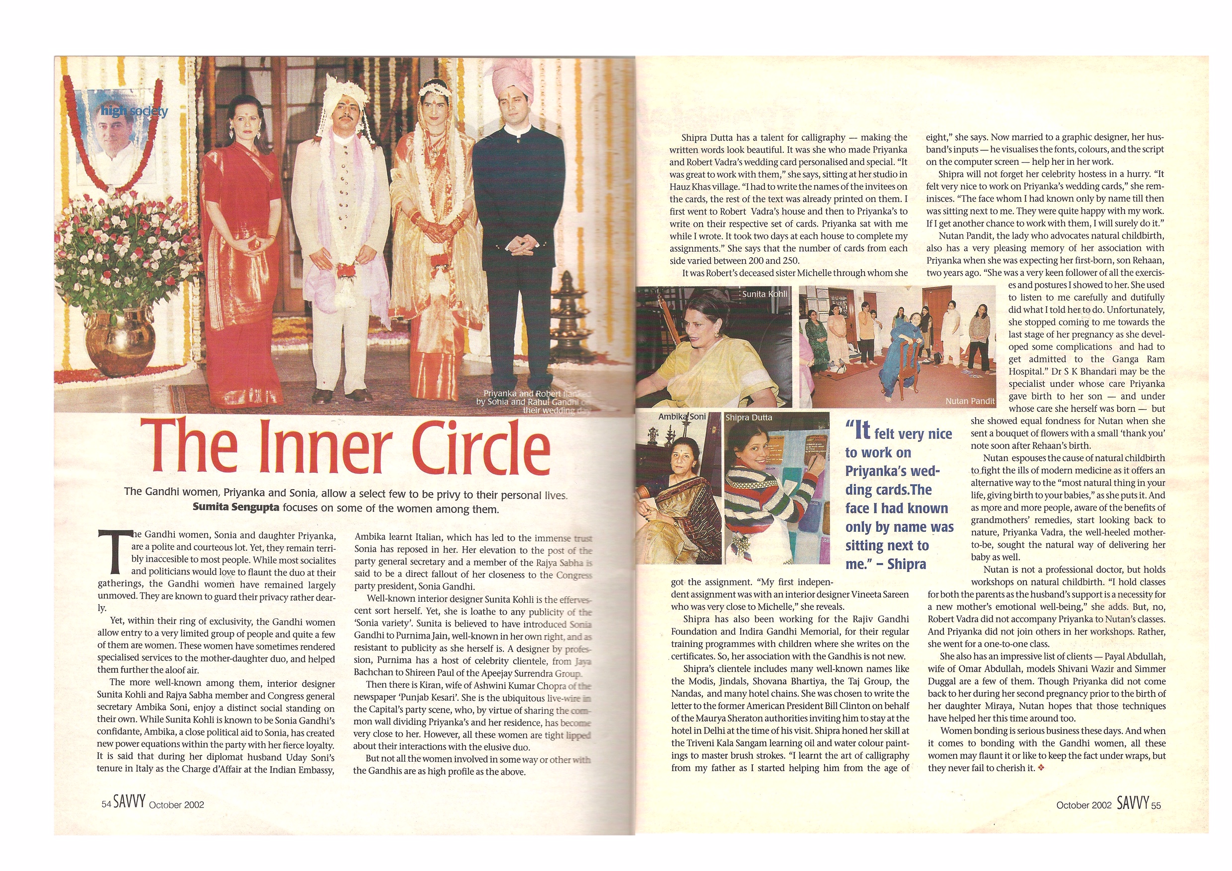 Savvy magazine feature