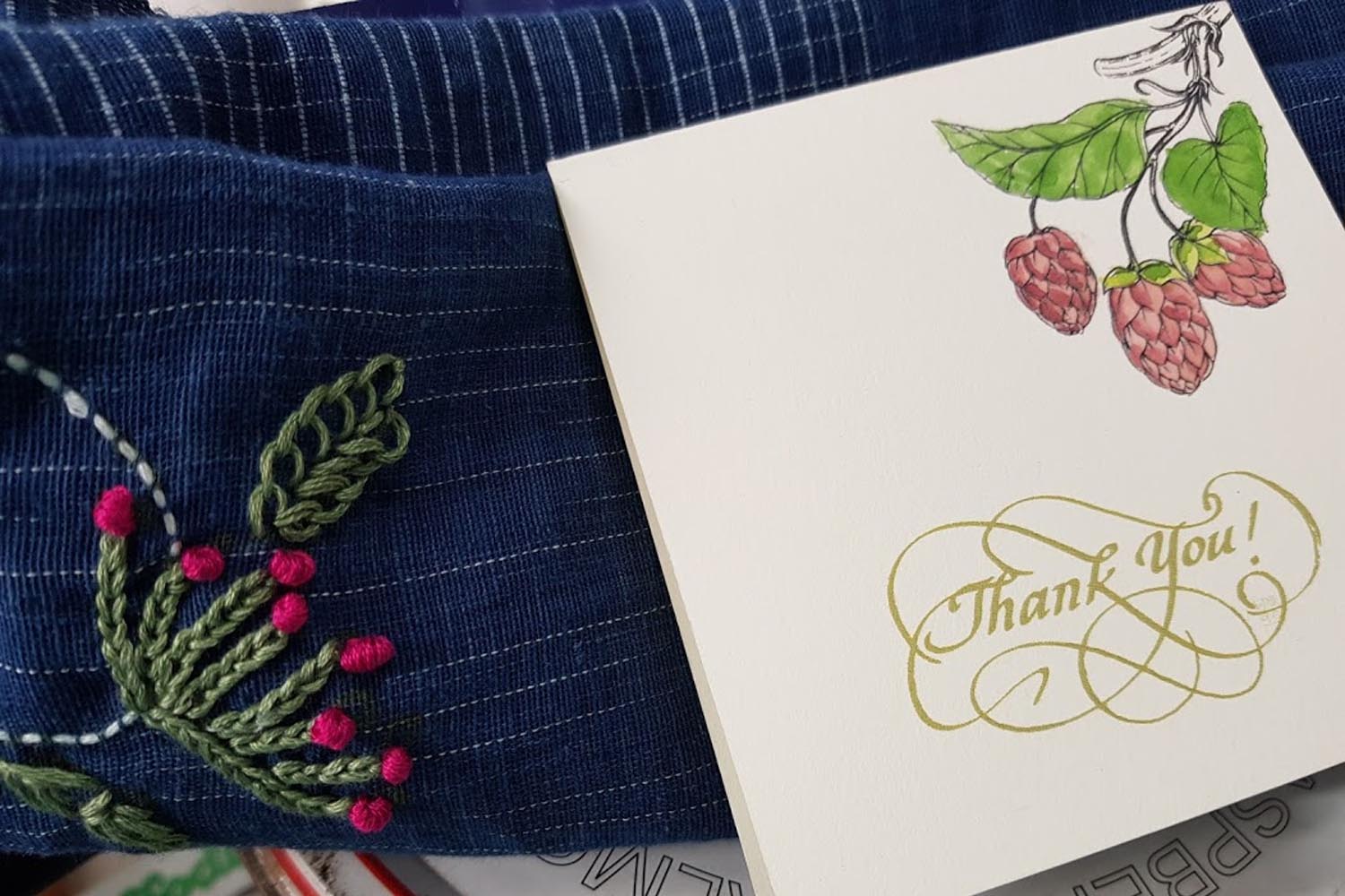 Thank you cards calligraphy
