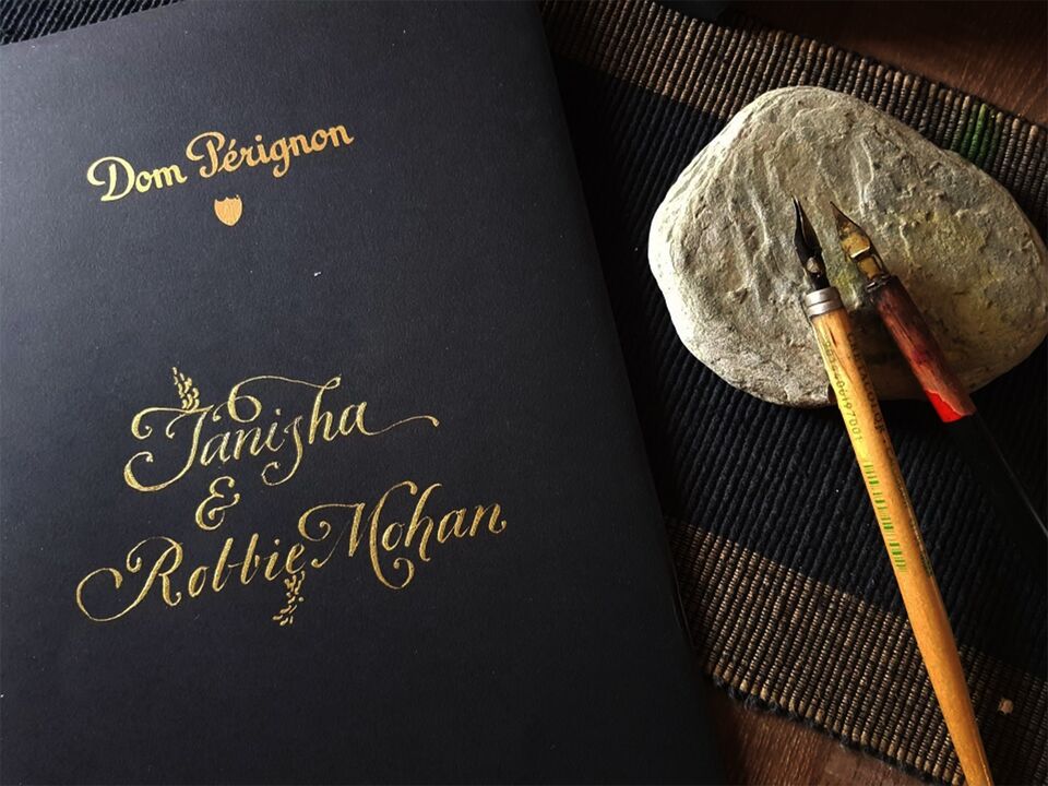 Dom Perignon calligraphy commission