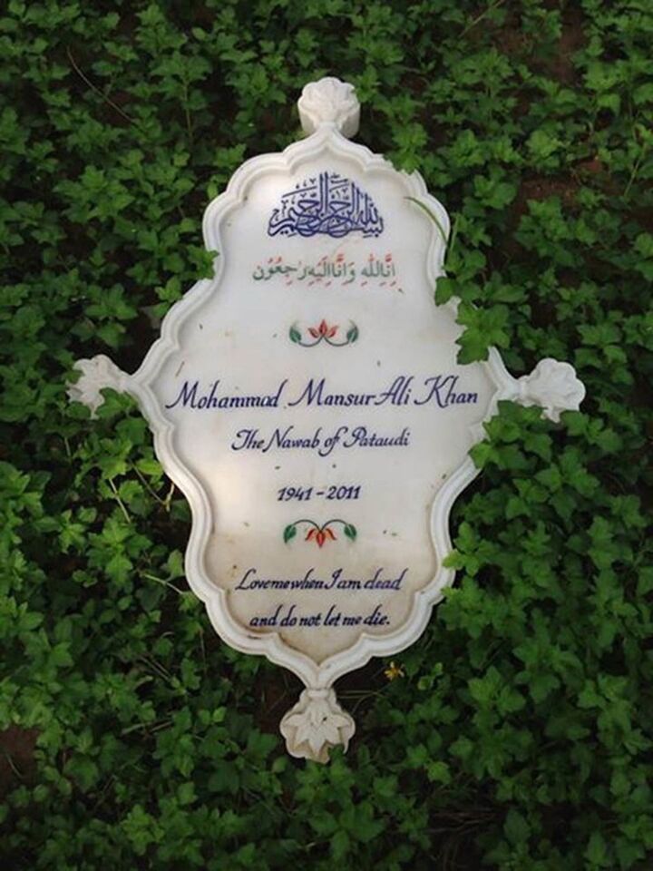 Pataudi tombstone lettering commission