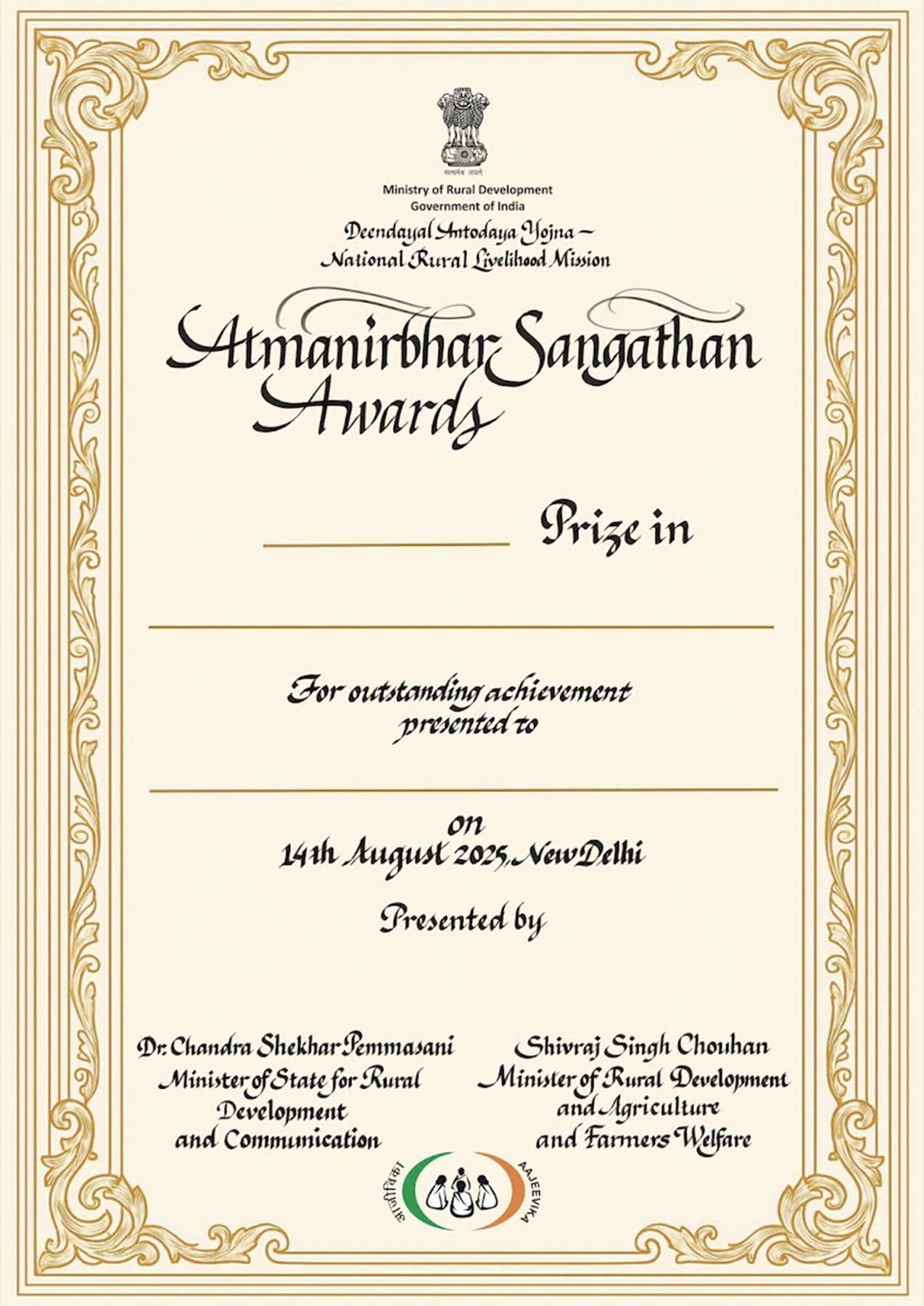 Hand-lettered certificate design by Likhawat